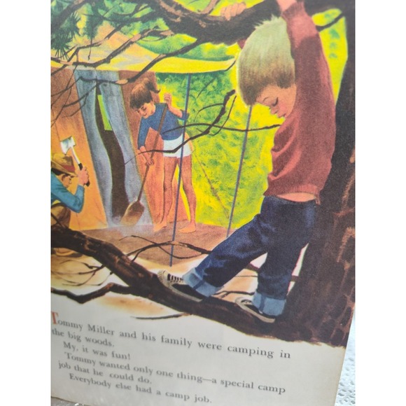 Tommy's Camping Adventure Little Golden Book Gladys Saxon 1972 3rd Printing 1405 - Picture 2 of 6